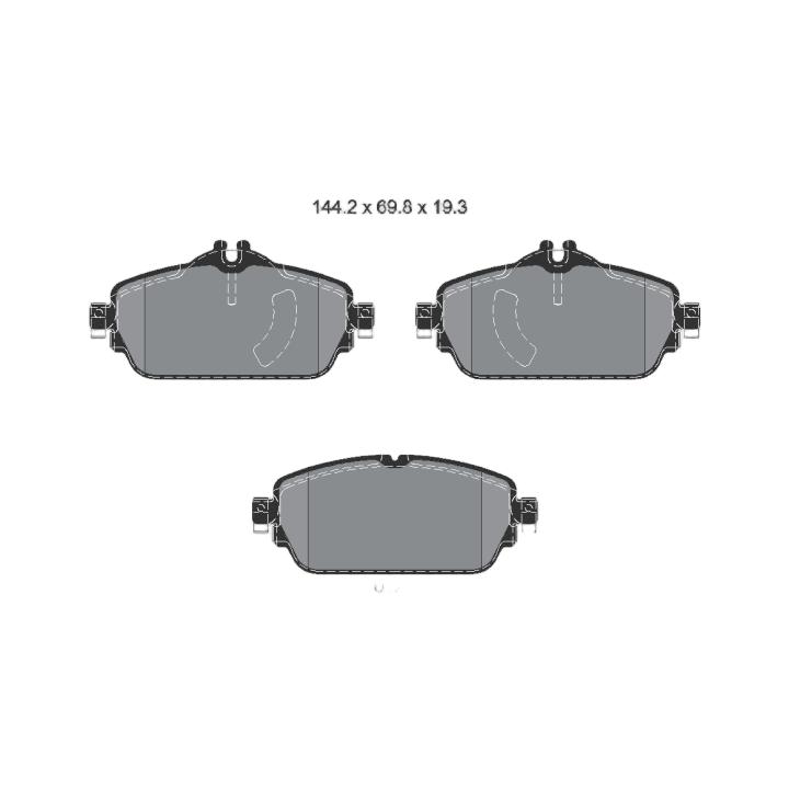 A0004204500 Bremsbelagsatz Vorderachse mit integriertem Verschlei?kontakt for Benz C-Class W205 2014-2021 M27